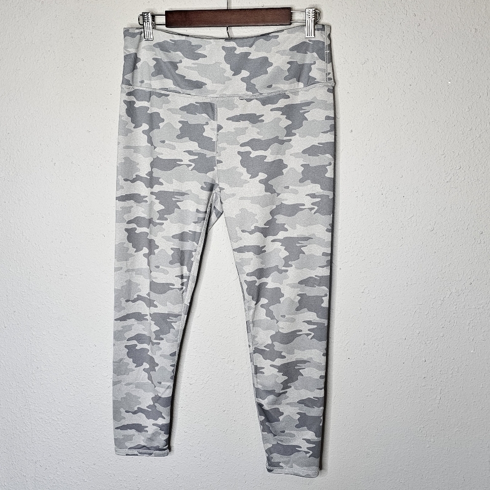 Kyodan Womens‎ Grey Camo High Waisted Activewear Leggings Size L Camouflage